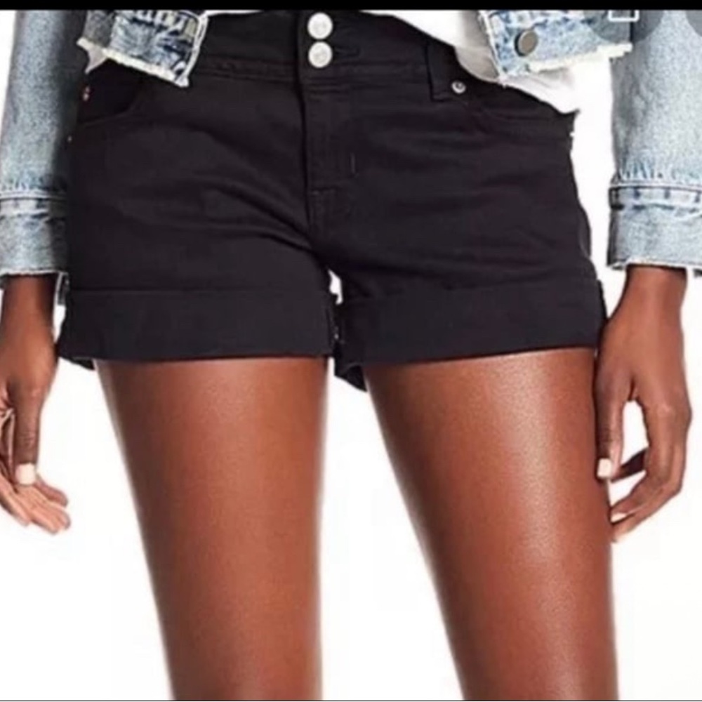 Hudson Ruby Short Black Roll-Hem Denim Shorts